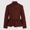 2026 Adidas Women’s Chinese New Year Peplum Wool Jacket Brown