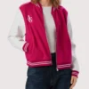 Unisex AG Star Squad Pink Varsity Jacket for Sale