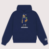 Unisex Bad Bunny x Seattle Seahawks Concho Pullover Navy Fleece Hoodie