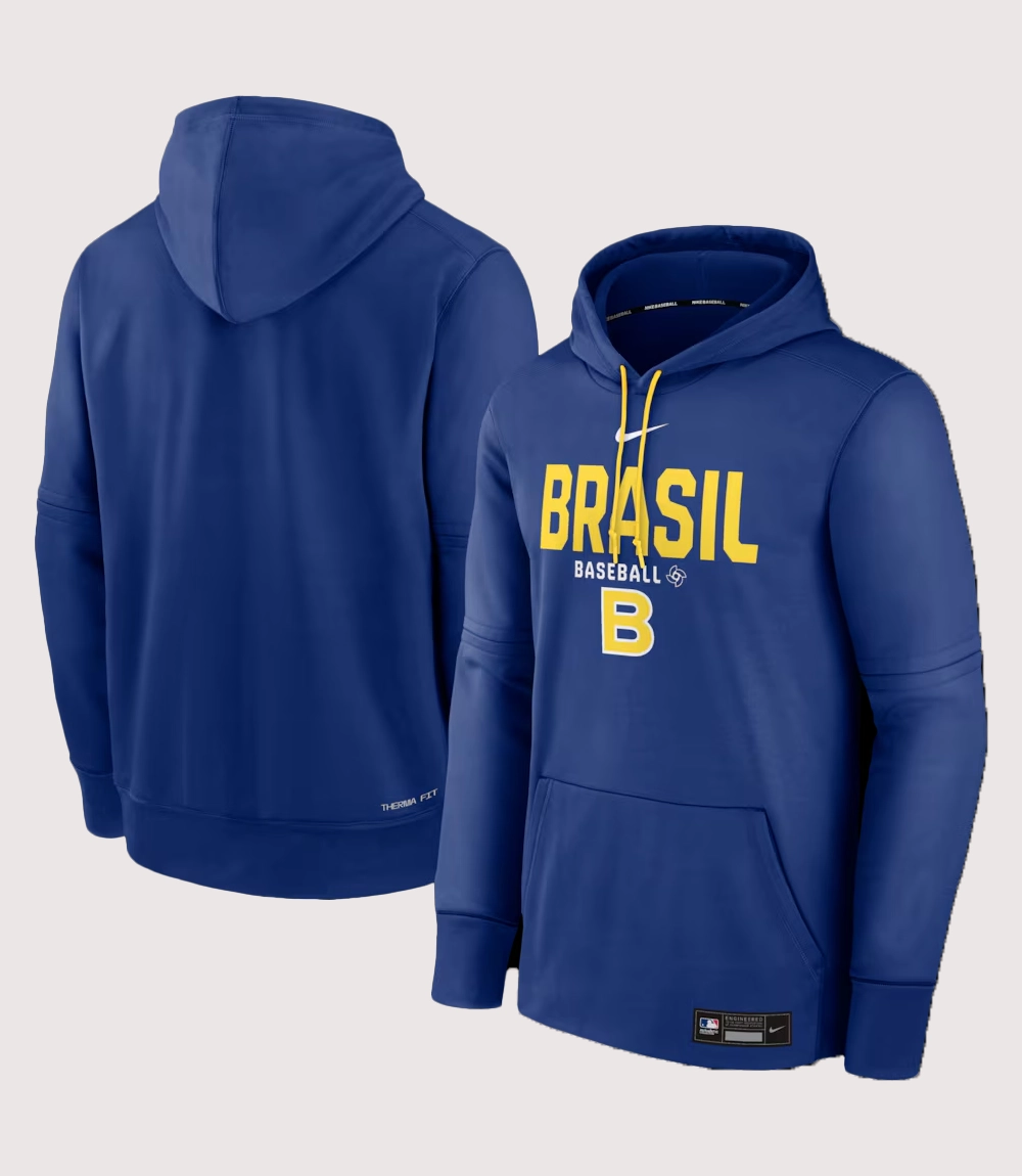 Unisex Brazil Baseball Nike 2026 World Baseball Classic Authentic Collection Therma Hoodie