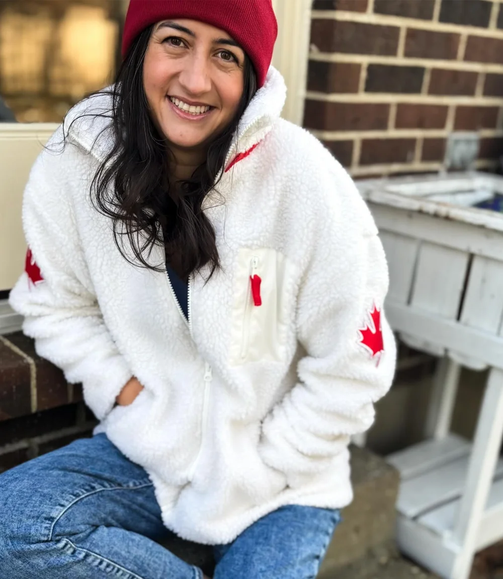 Canada x Heated Rivalry Fleece Jacket White