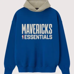 Unisex Dallas Mavericks Fear of God x NBA Sport Pullover Blue And Grey Hoodie