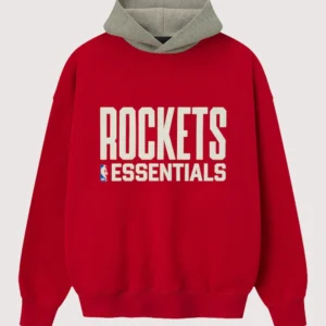 Unisex Fear of God x NBA Houston Rockets Sport Red And Grey Hoodie