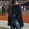 Jarrett Stidham Wife Navy Blue Coat