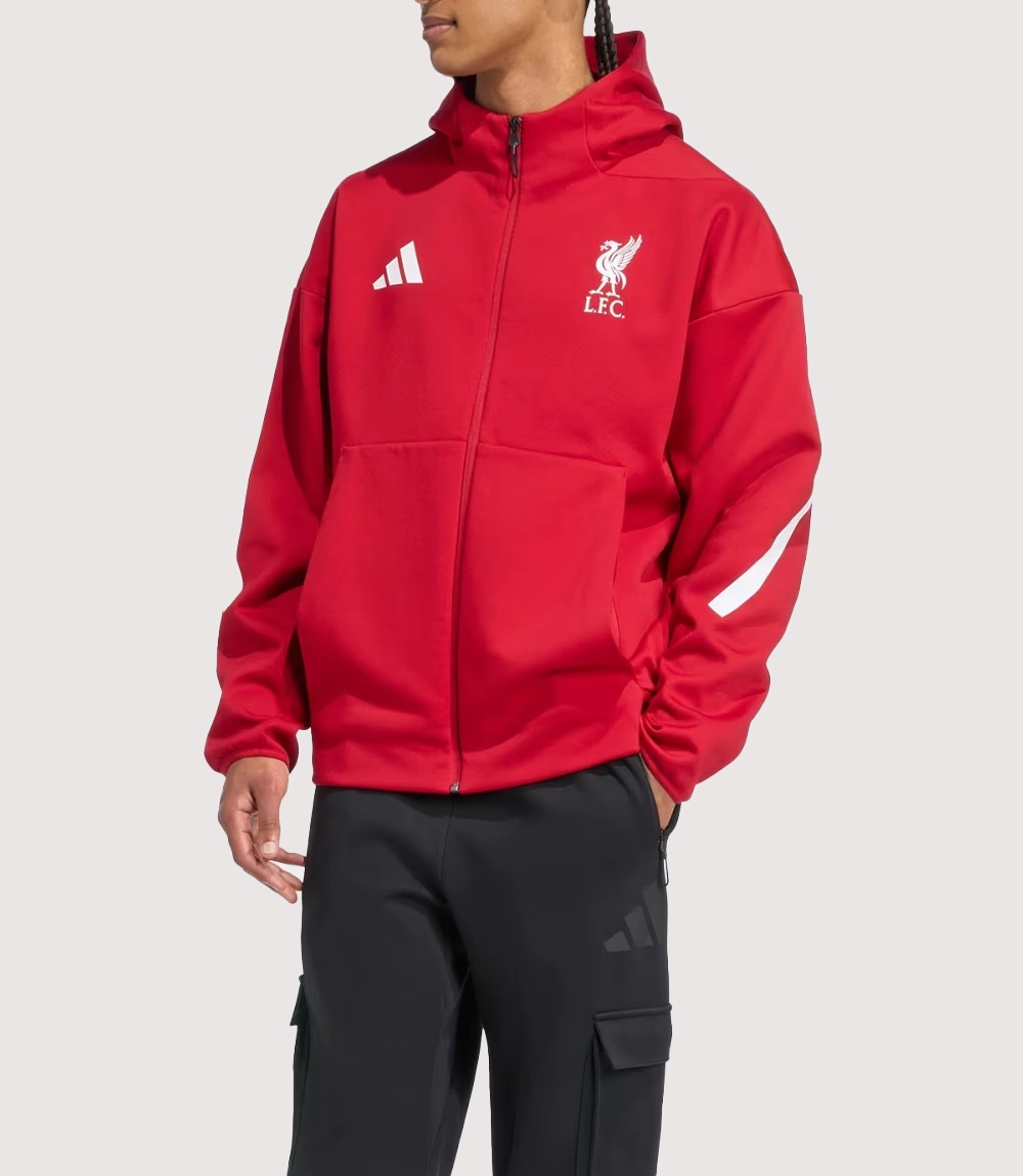 Unisex Liverpool FC 2026 Adidas Z.N.E. Anthem Hooded Red Jacket