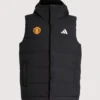Unisex Manchester United x adidas Helionic CLIMAWARM Hooded Black Down Vest