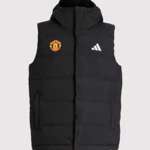 Unisex Manchester United x adidas Helionic CLIMAWARM Hooded Black Down Vest