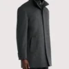 American Clothin Charcoal Grey Wool Coat For Men's