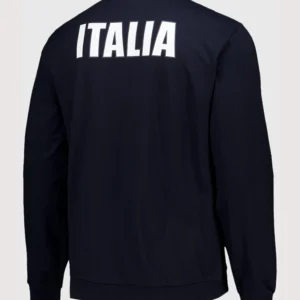Winter Olympics 2026 Team Italy EA7 Emporio Armani Crew Navy Sweatshirt