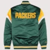 Unisex Mitchell & Ness Green Bay Packers Heavyweight Satin Varsity Jacket