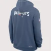 Nike Storm Blue We Are All New England Patriots 2025 Rivalries Sideline Dri-FIT Hoodie