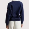 Team USA Polo Ralph Lauren Polo-Collar Pullover Navy Fleece Sweatshirt
