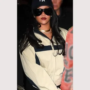 Barbadian Singer Rihanna Saturday Night Live Season 51 SAINT LAURENT Cream And Black Jacket