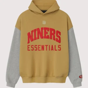 Unisex Fear of God x NFL San Francisco 49ers Sport Pullover Gold & Grey Hoodie