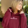 Unisex Pink Palm Puff Live in the Moment Cherry Hoodie