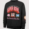 Stoney Clover Lane x '47 Women's Super Bowl LX Field Foundation Crewneck Black Pullover Sweatshirt