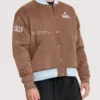 Super Bowl LX Nike Legacy Full-Snap Brown Varsity Jacket For Sale