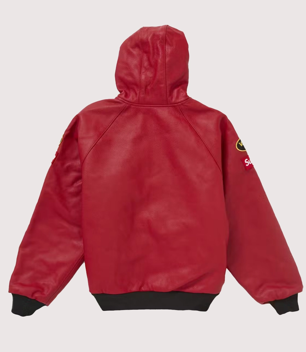 Supreme Vanson Leathers Hooded Work Jacket - American Clothin