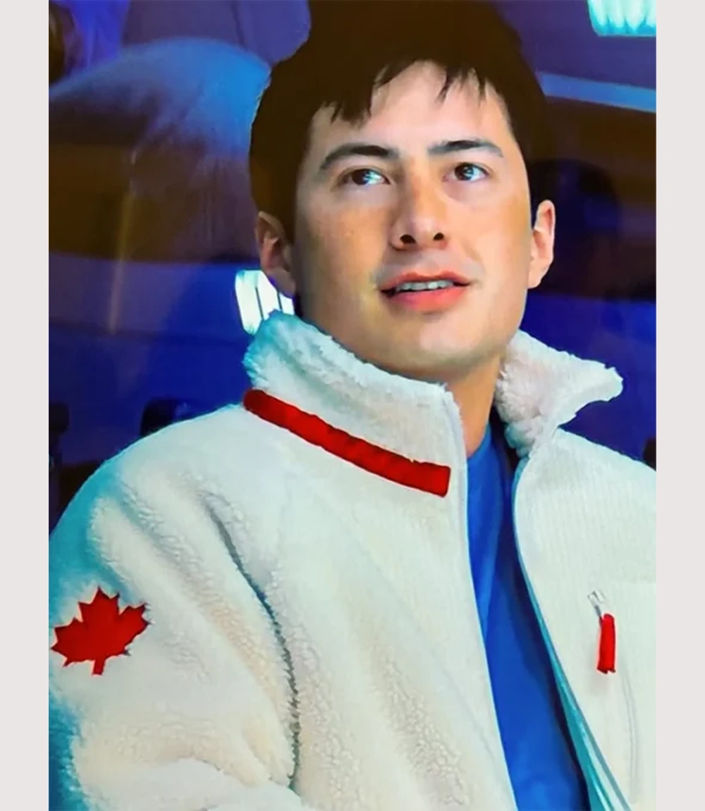 Heated Rivalry Team Canada Sherpa Fleece Jacket White