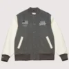 Team USA Mitchell & Ness Coach Snoop Full-Snap Varsity Jacket Gray