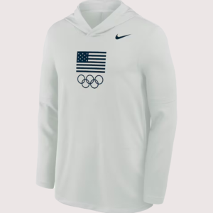 Team USA Nike Lightweight Dri-FIT Long Sleeve Hoodie Grey