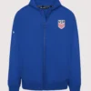 USMNT Levelwear Oversized Uphill Full-Zip Royal Blue Fleece Hoodie