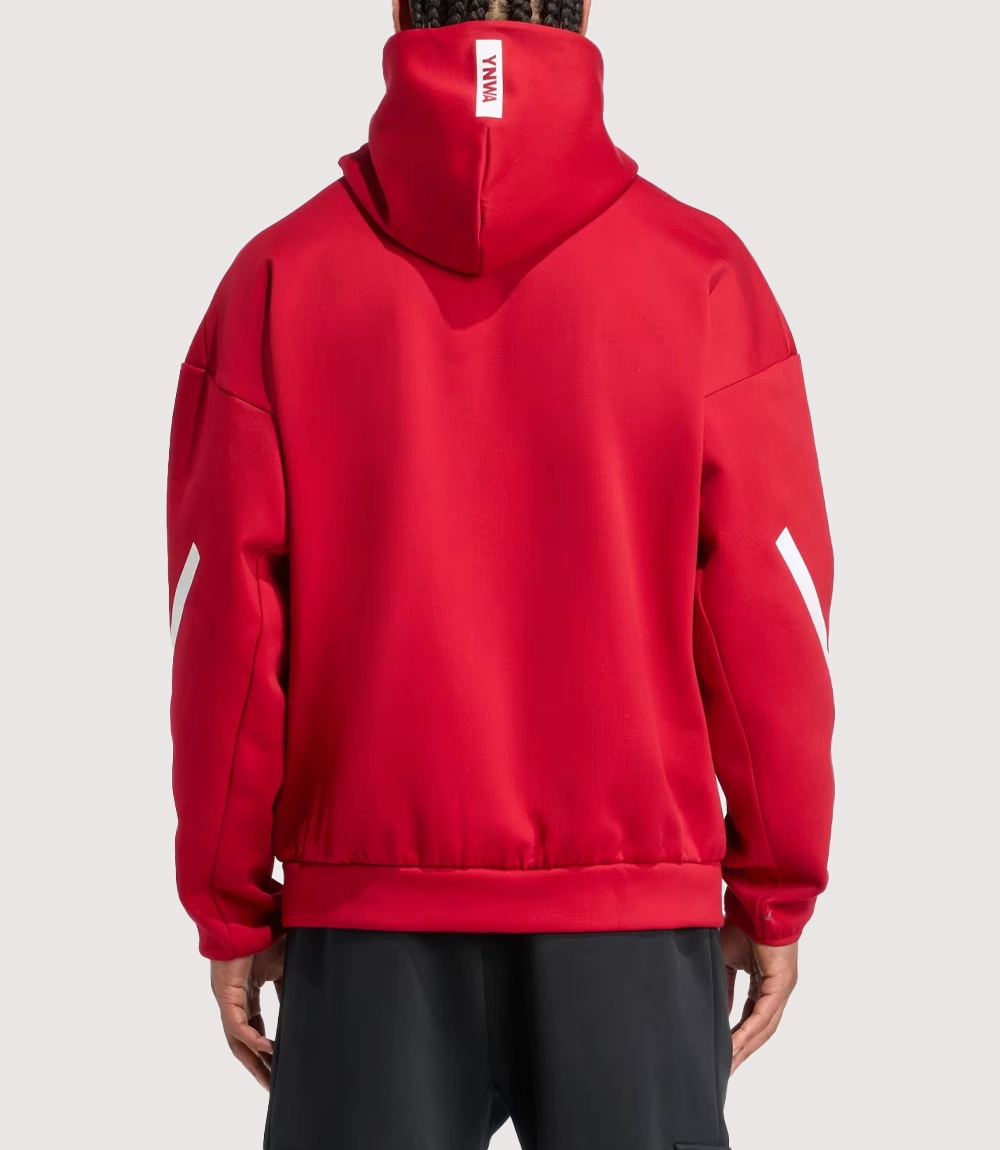 2026 Liverpool FC Adidas Z.N.E. Anthem Hooded Red Hoodie Jacket