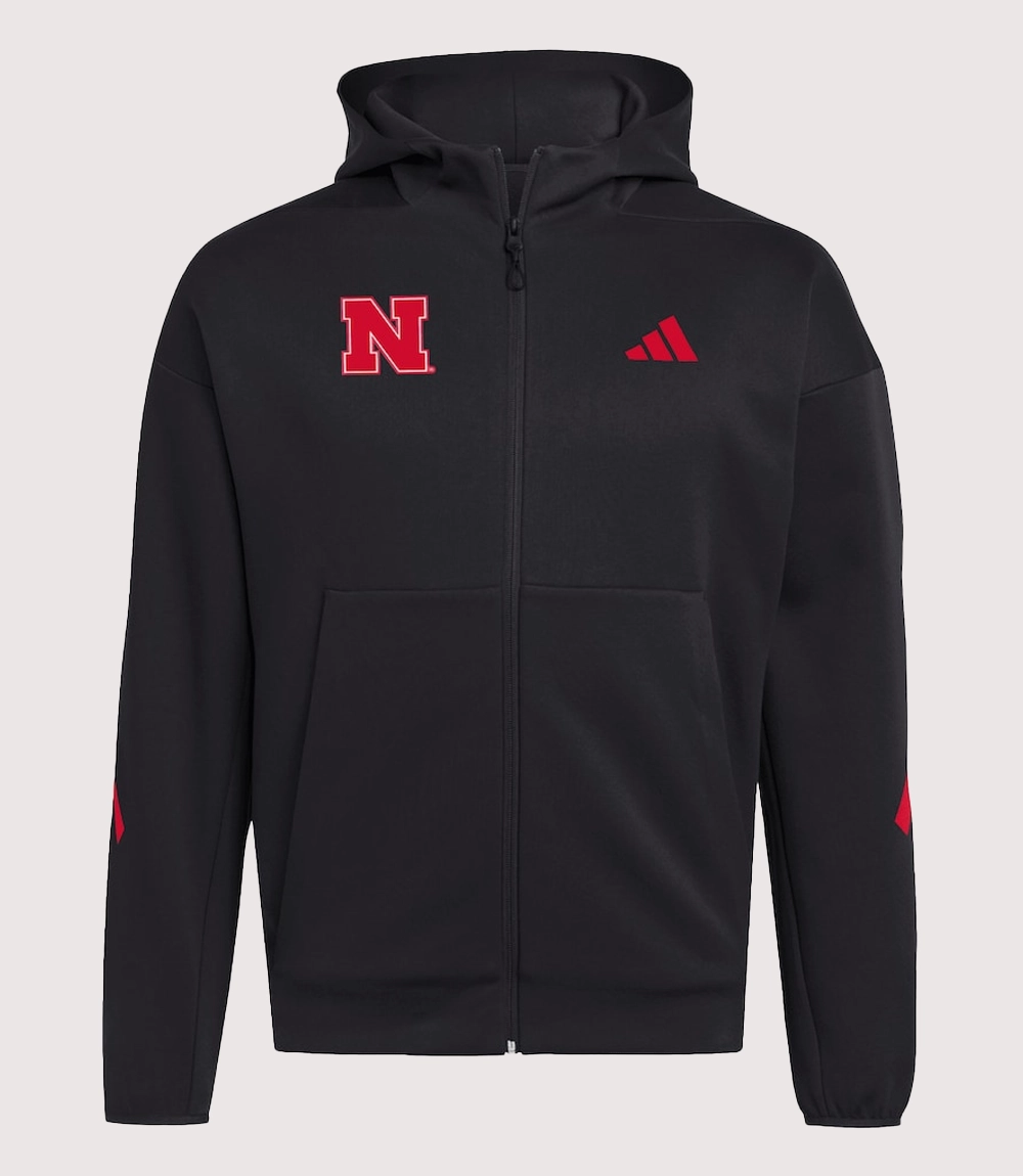Nebraska Huskers adidas Z.N.E. Full-Zip Hoodie Black