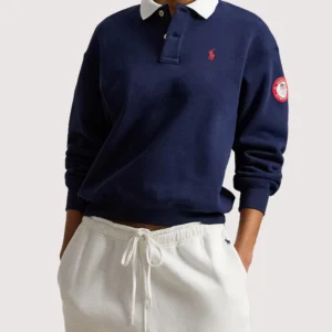 Team USA Polo Ralph Lauren Polo-Collar Fleece Shirt