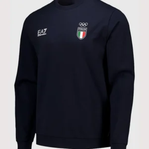 Winter Olympics 2026 Team Italy EA7 Emporio Armani Sweatshirt Navy