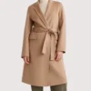Women's Double-Faced Mongolian Cashmere Wrap Camel Coat