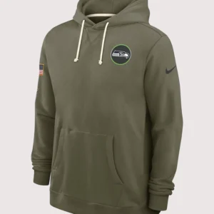 2026 Seattle Seahawks Nike Salute to Service Hoodie Olive Green