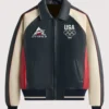 Buy Kith x AVIREX Olympic Team USA Leather Bomber Jacket