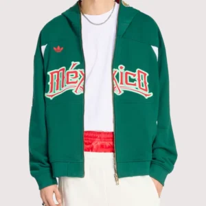 Shop Adidas Mexico FIFA World Cup 26 Zip-up Fleece Hoodie Green