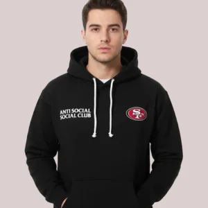 San Francisco 49ers x Anti Social Social Club Team Black Pullover Hoodie