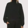 Shop Aritzia Mock Neck Sweatshirt Black