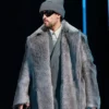 Bad Bunny Super Bowl LX Pregame & Apple Music Halftime Show Grey Fur Coat