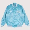 Super Tazón x Bad Bunny  LX Light Blue Satin Starter Jacket