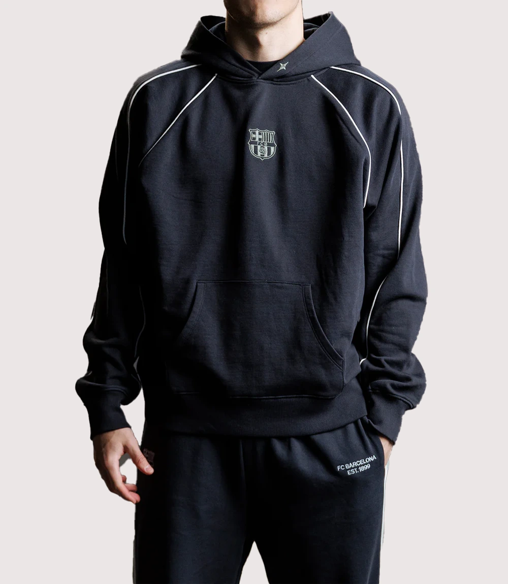 Barça Aftermatch Black Fleece Hoodie For Sale