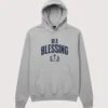 Drake Maye Be A Blessing Grey Fleece Hoodie