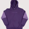 Be Nicer To People Colorblock Purple Pullover Hoodie