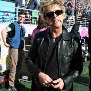 US musician Billie Joe Super Bowl LX Black Leather Jacket