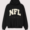 Shop Essentials Fear of God x NFL Sport Pullover Black Fleece Hoodie For Unisex