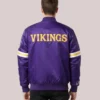 HOMAGE X Starter Vikings Heavyweight Purple Satin Varsity Jacket
