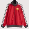 Jason Momoa Manchester United Zip-up Track Red Jacket For Sale