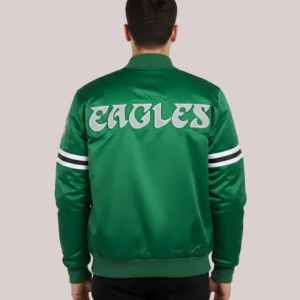 HOMAGE X Starter Eagles Heavyweight Green Satin Jacket