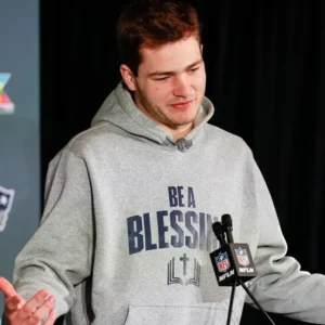 Drake Maye Be A Blessing Hoodie Grey