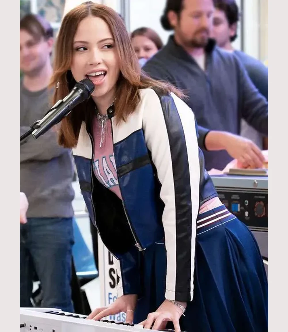 Jade Castillo Electric Bloom Cropped Leather Jacket