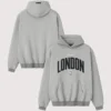 Unisex London x Fear of God Essentials 90's Pullover Grey Fleece Hoodie