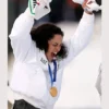Federica Brignone Team Italy EA7 Olympic White Jacket